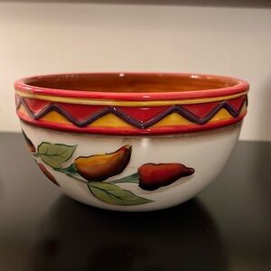 Clay Art of San Francisco Fiesta Jalapeño Chili Pepper Bowl